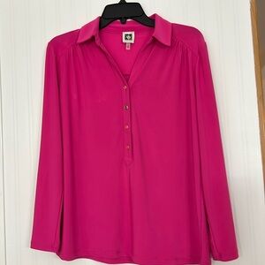 Fuchsia pink Anne Klein top